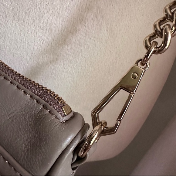 Rebecca Minkoff Mini M.A.C. Taupe + Gold Stud Crossbody and Clutch - Picture 7 of 10